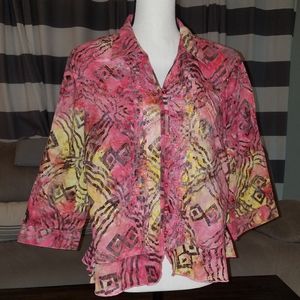 Christopher & Banks pleated blouse. Size PL